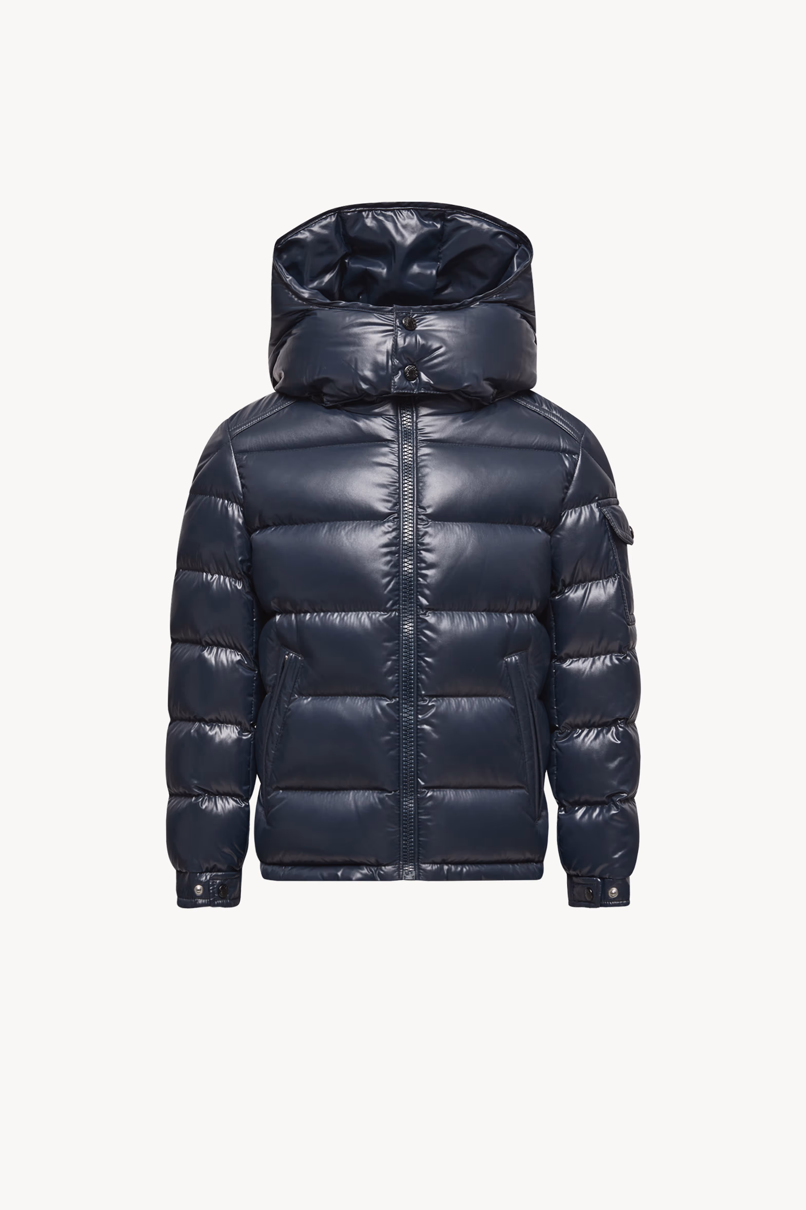 New Moncler Maya Hooded Down Jacket Boy Navy Blue Moncler 0
